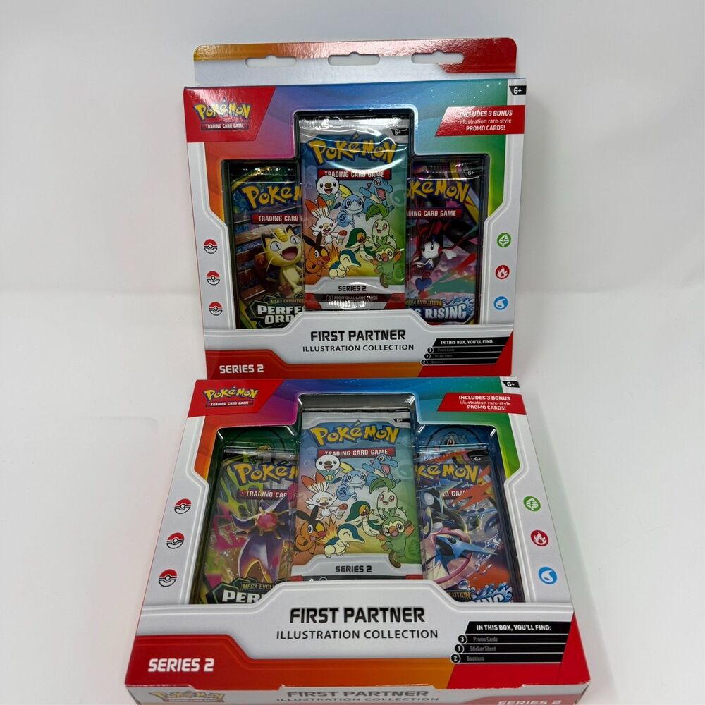 Pokemon TCG First Partner Illustration Collection Series 2 New Sealed Lot of 2